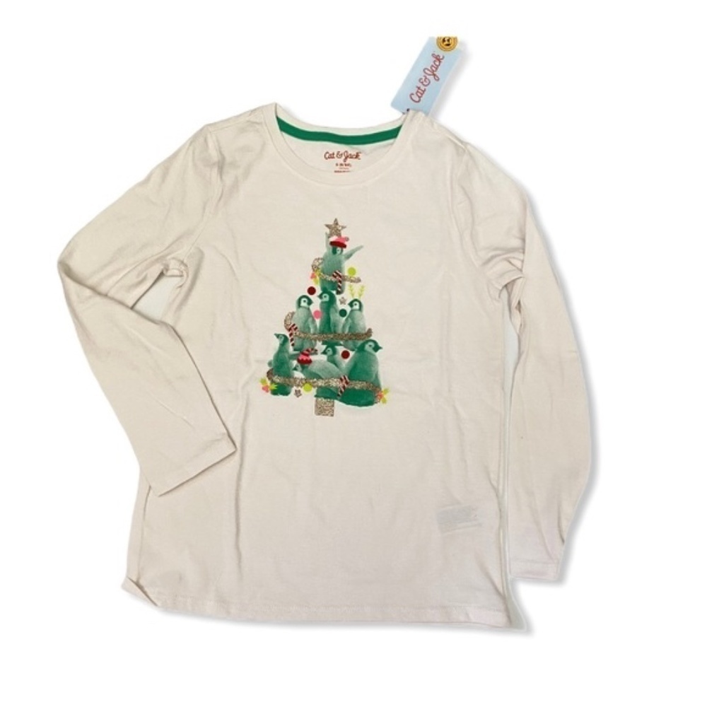 NWT Target Cat and Jack Long Sleeve Penguin Christmas